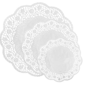 Csipke kerek 36cm fehér kerek 100db/cs