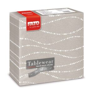 Airlaid szalvéta 40×40 Perle dove grey 50lap/16csom/krt Fato