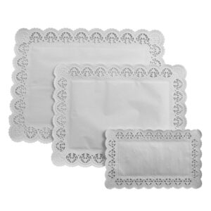 Csipke téglalap 22x35cm fehér 100db/cs