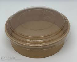 Lebomló Salátás tál 187mm kraft barna papír 1140ml 50db/cs  13770