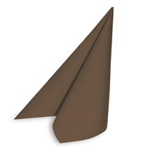 Szalvéta PREMIUM barna 40x40cm Airlaid 50lap/16csom/krt 89121