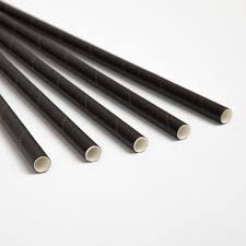 Szívószál papír Fekete 8mmx25cm 100db/cs 32cs/karton 40919