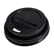Papírpohár tetõ (ivólyukkal) 80¤ 250-280ml PS fekete 100db/10csom/krt 76298