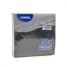 Szalvéta PREMIUM Fekete 40X40cm Airlaid 50lap/16csom/krt 89119