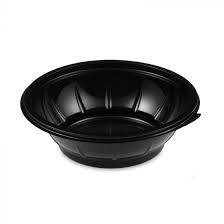 Salátás tál fekete 500ml pet 50db/12csom/krt  74358