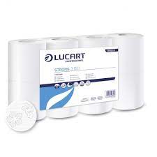 Toalettpapír kistekercses 2rét 150lap 8x8tek/zsák 100% cell Lucart Strong