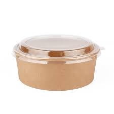 Lebomló Salátástál 185mm kraft barna papír 1300ml 50db/cs 6cs/karton   82913