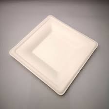 Komposztálható cukornád szögletes tányér 20x20cm 500db/karton FSP20