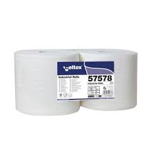 Kéztörlõ tekercses 3 rét/fehér 500lap/2tek/cs ipari 57578